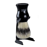 men-u Barbiere Shaving Brush and Stand in Black