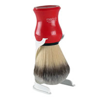 men-u Premier Shaving Brush and Stand in Red